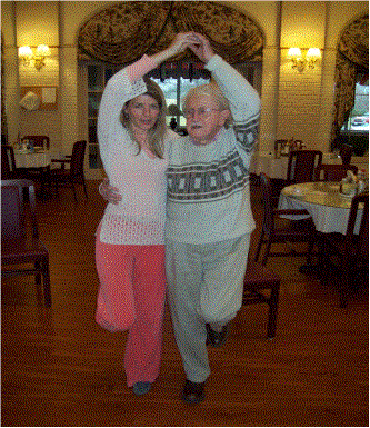 Kessler and Kathy balance pose