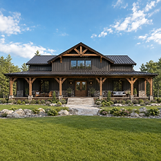 Two story barndominium plans with spacious family living