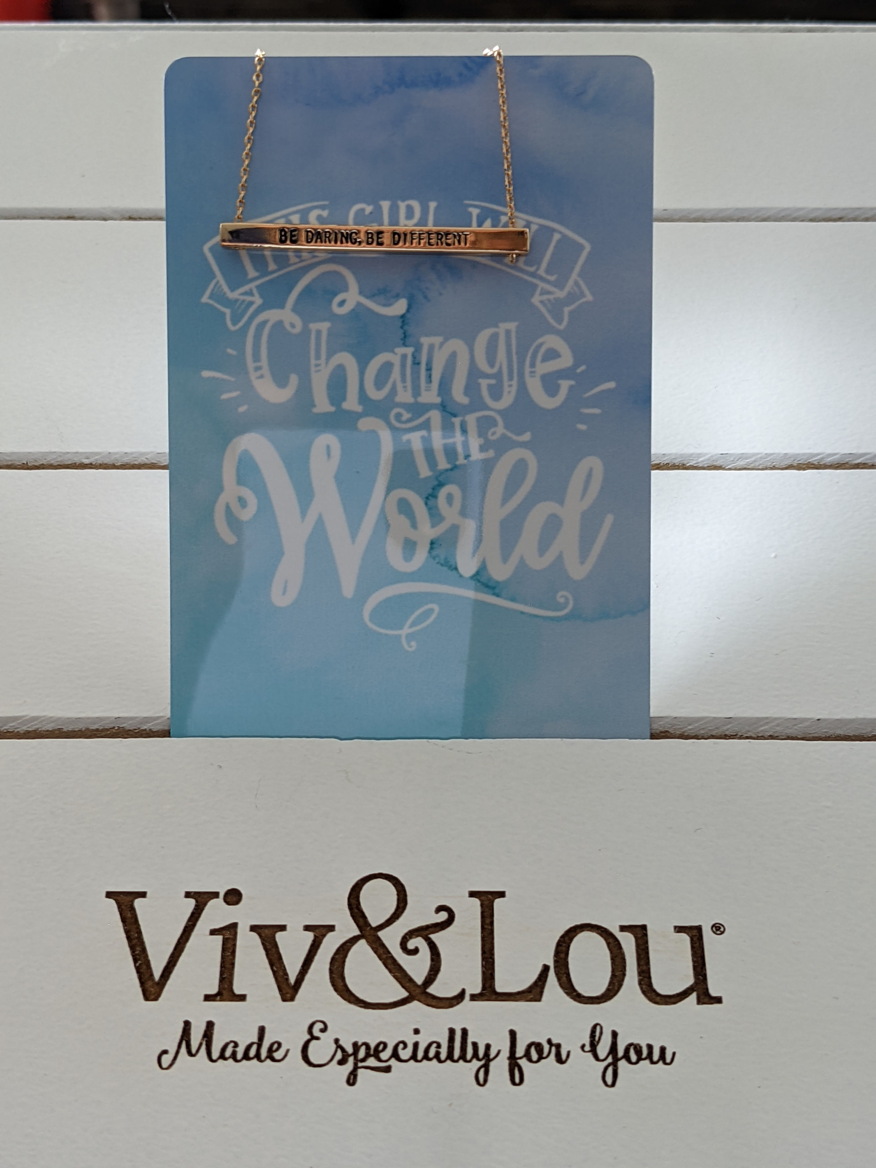 Change the World Keepsake Necklace Card