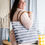 Thumbnail: Gray Strip Tote
