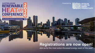 Registrations are now open for the 2026 Australasian Renewable Heat Conference in Melbourne!