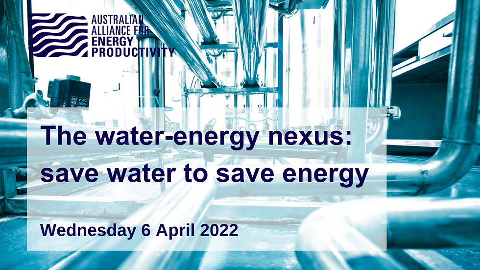 WATCH: The water-energy nexus: save water to save energy