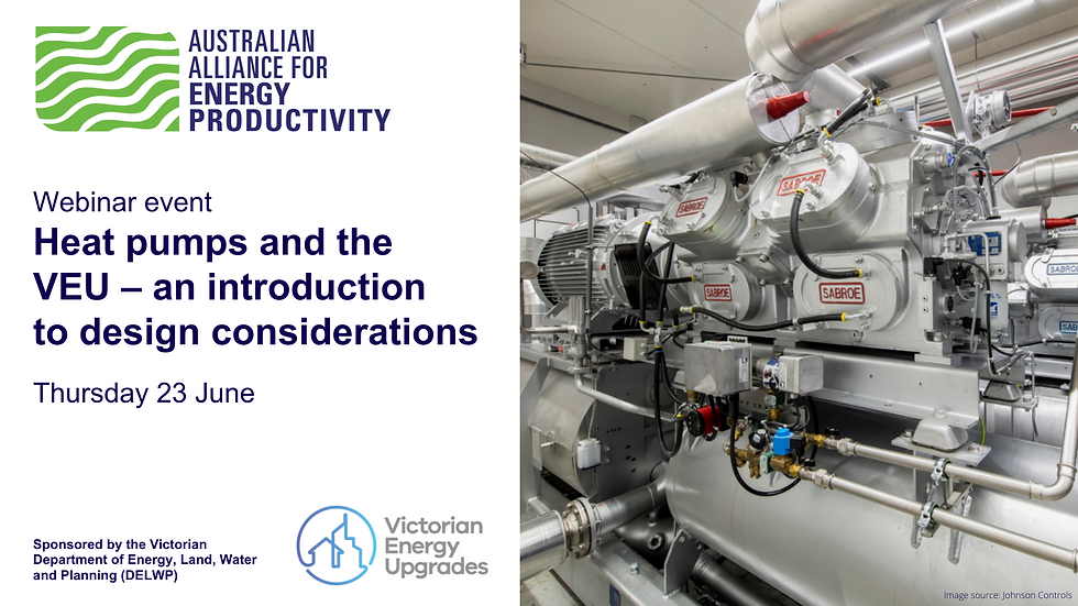 WATCH: Heat pumps and the VEU - An introduction to design considerations
