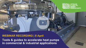 RECORDING: Tools & guides to accelerate heat pump use in commercial and industrial applications webinar