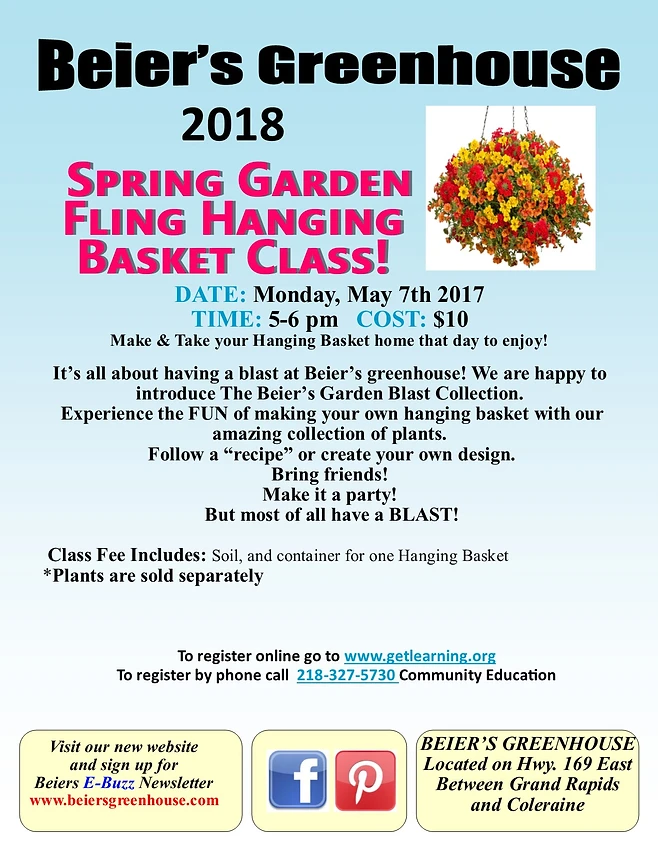 beiers greenhouse and garden center information center garden basket flyer this week