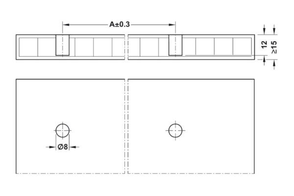 Miniatura: Złącze rozporowe IXCONNECT SC 8/60 HAFELE