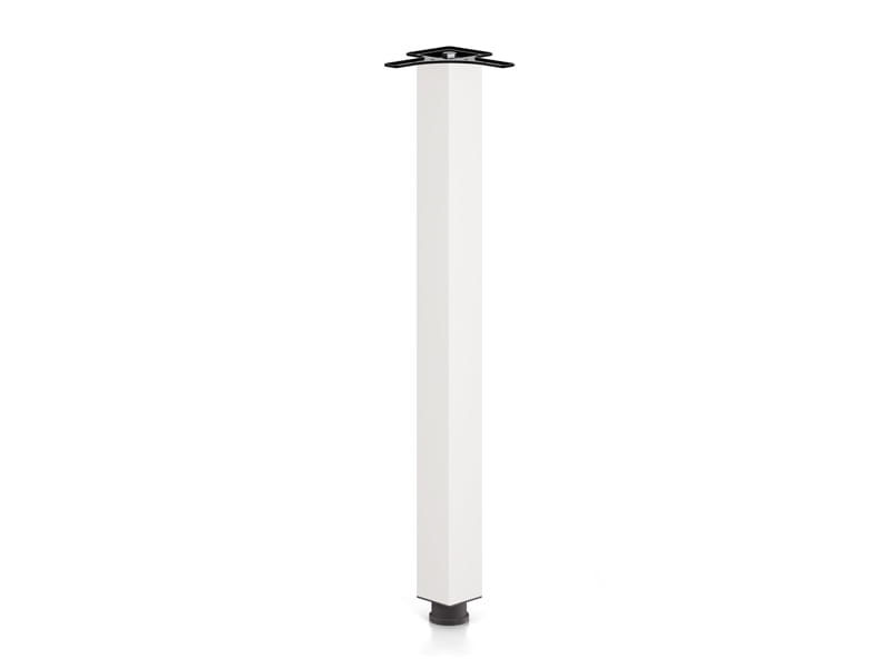 Noga kwadratowa 50x50 L710mm z górnym mocowaniem w kolorze Białym