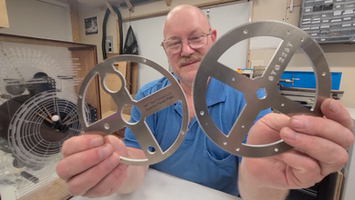 Two metal gears for the replica