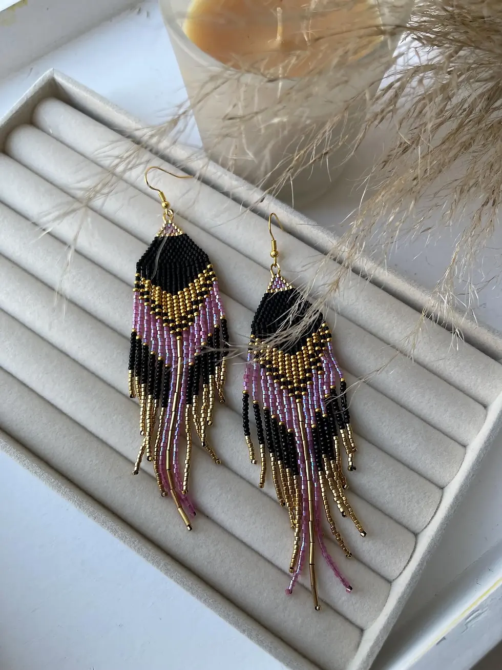 Miniaturbild: Ohrringe Cleopatra Boho Chic Rosa