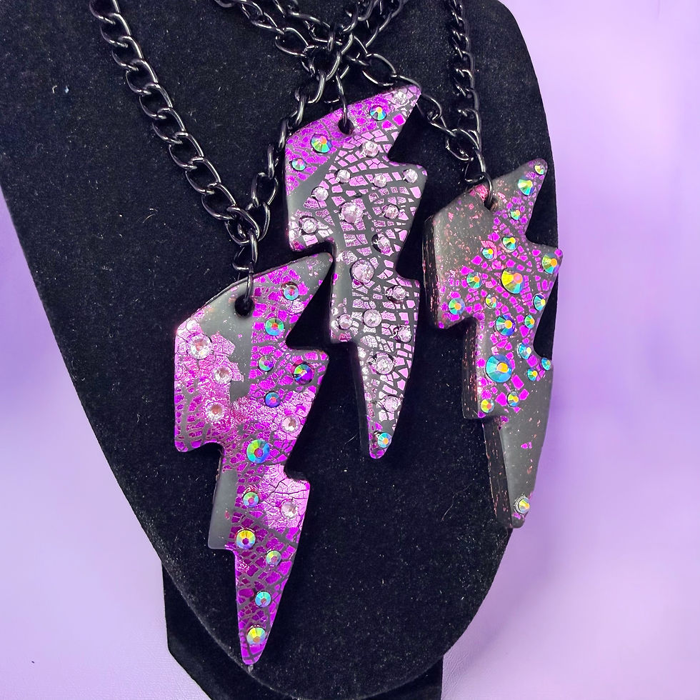 Thumbnail: Spellbound Electric Bolt Statement Necklace