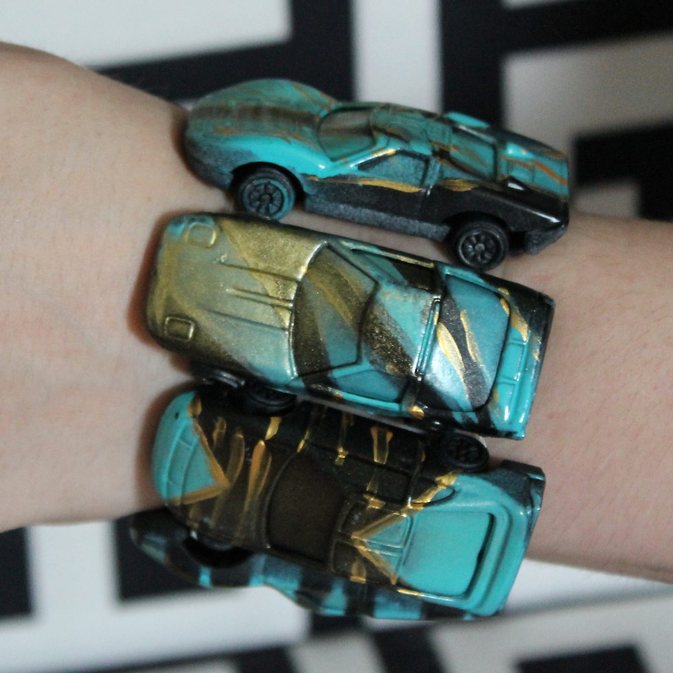 Thumbnail: "Vroom! Gold Breeze" - Stretch Toy Car Bracelet