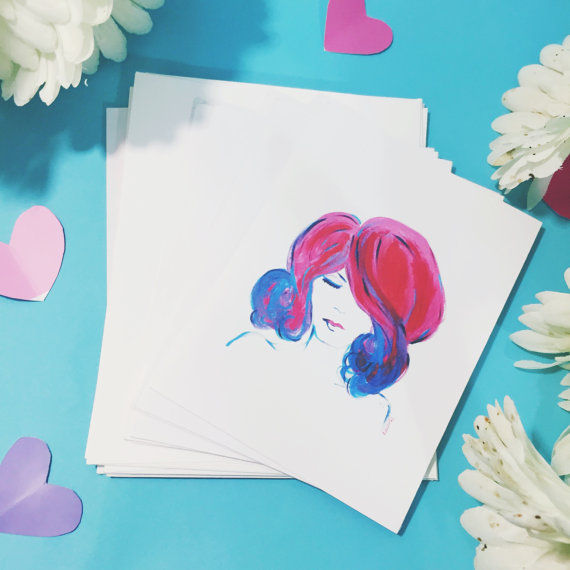 Thumbnail: Pretty Girl Note Card Stationary Set