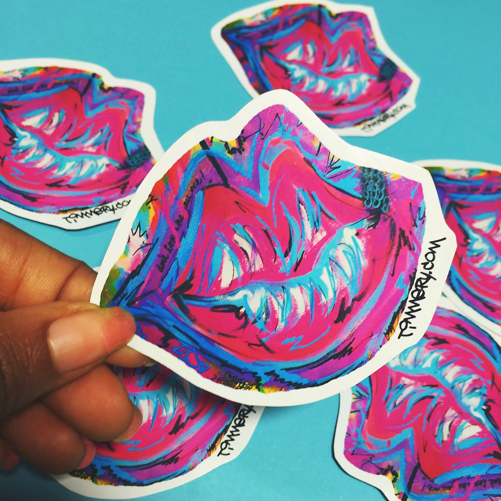 Thumbnail: Lip Service! - Adorable Lip Sticker Art