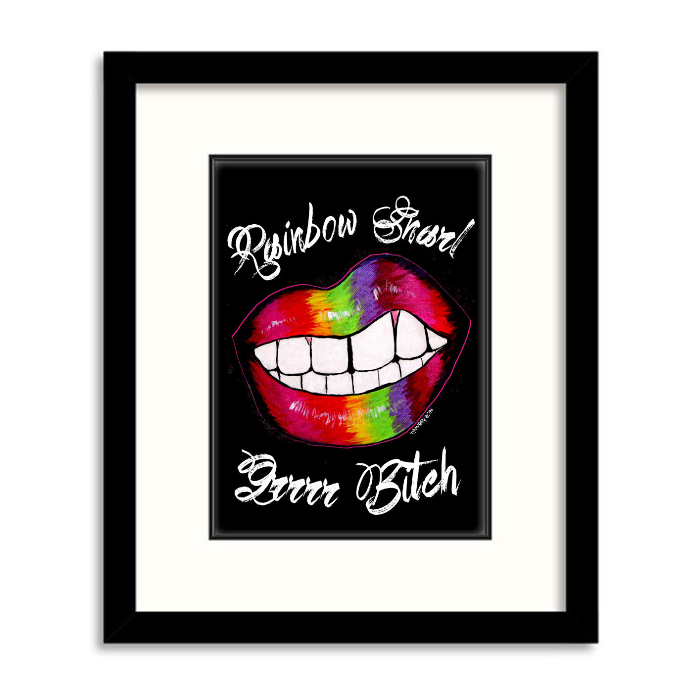 Rainbow Snarl Grrr Bitch Poster