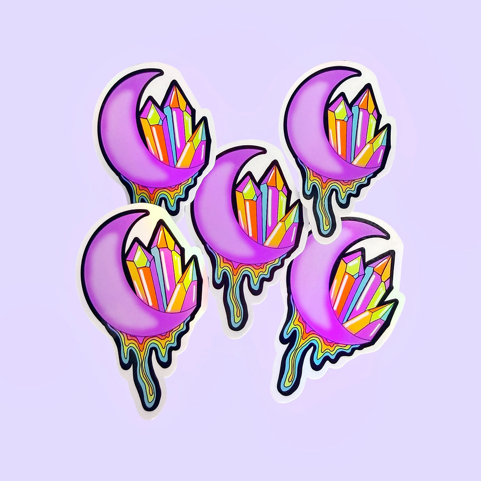 Thumbnail: Rainbow Moon Glitch Sticker 