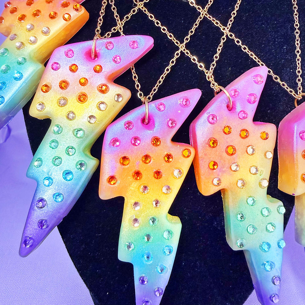 Thumbnail: Spellbound Electric Bolt Statement Necklace