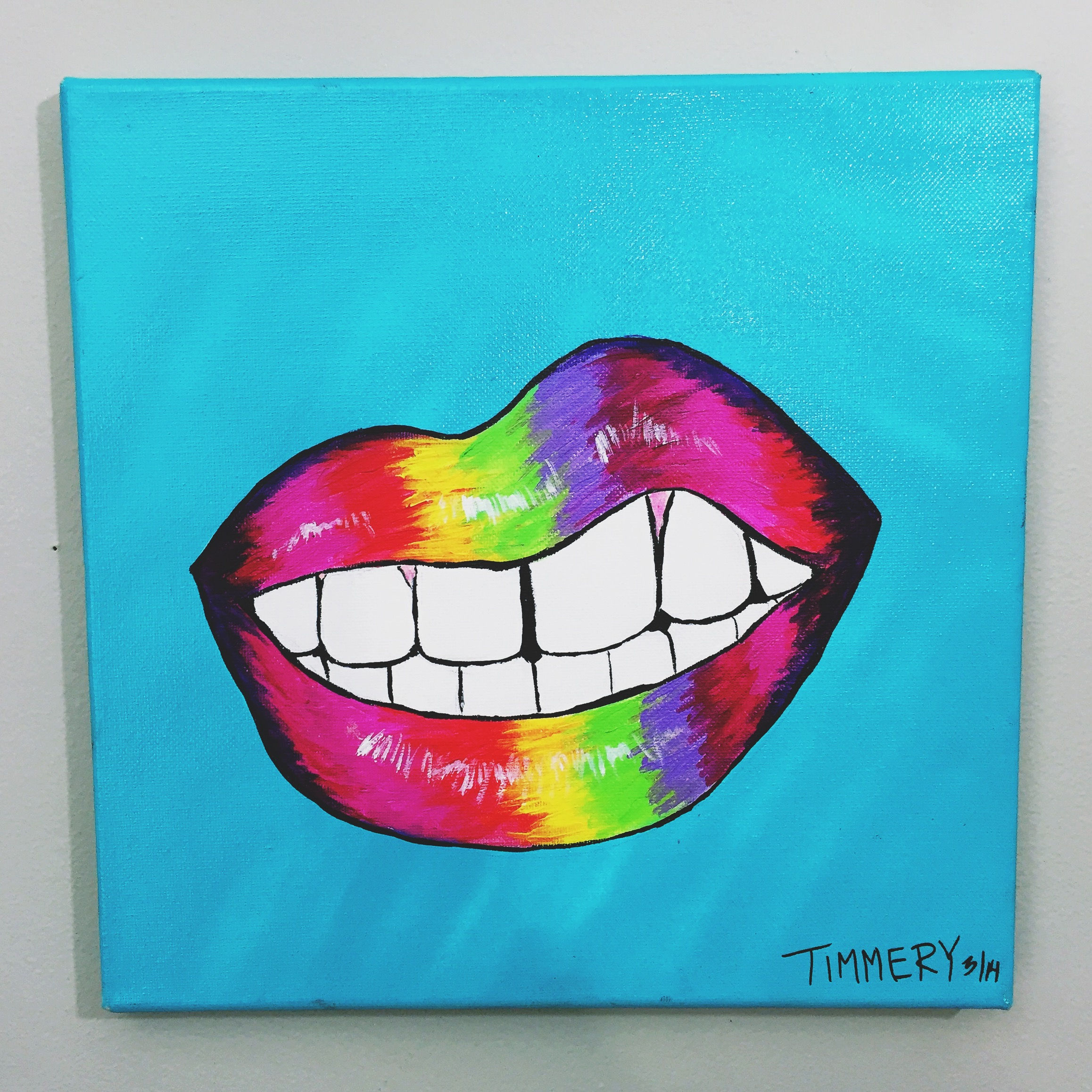 "Rainbow Snarl" - Original Mixed Media Artwork