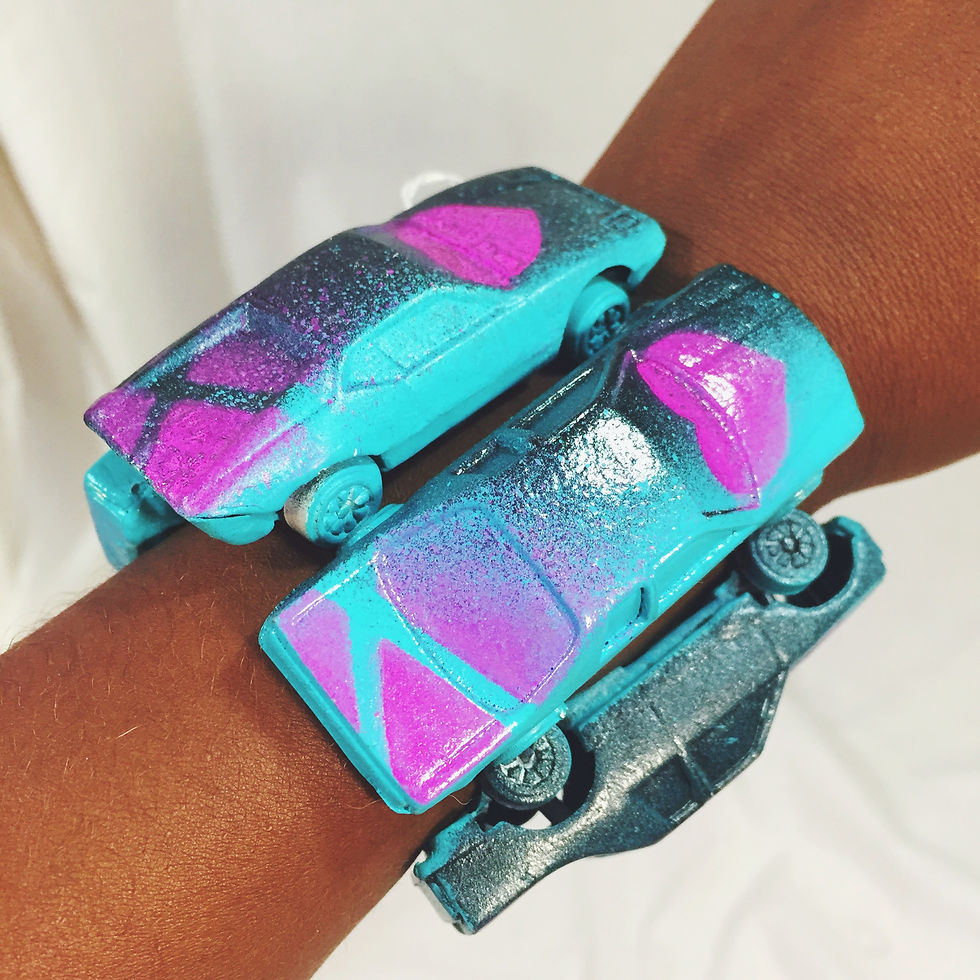 Thumbnail: "Hearts Go Boom" Toy Car Stretch Bracelet