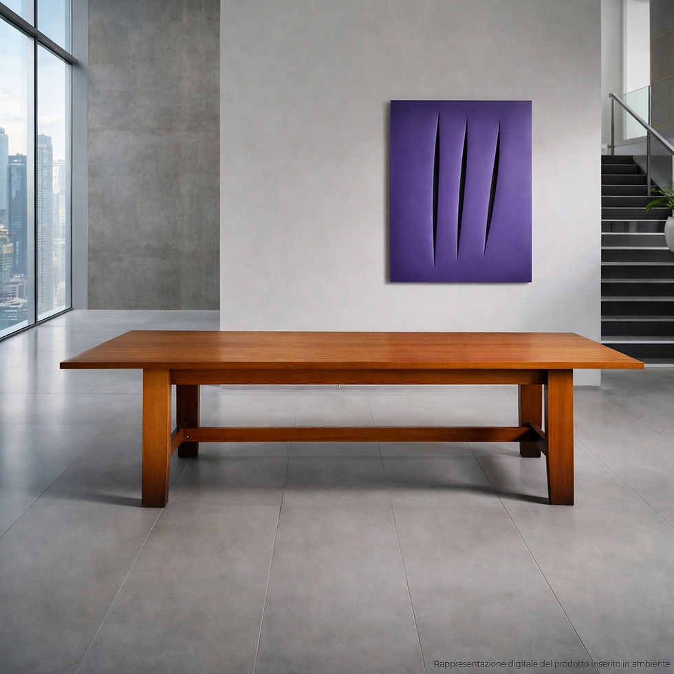 Tavolo da pranzo rettangolare allungabile in legno massello