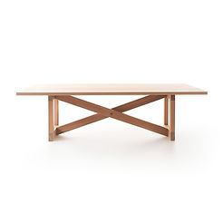 ODE-Esstisch aus Massivholz.