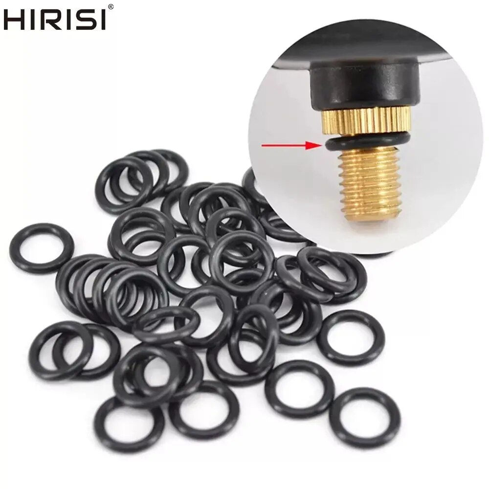 Hirisi 50pcs Rubber O Rings Black For Fishing Bite Alarms, Rod Pods, Bars Fishin