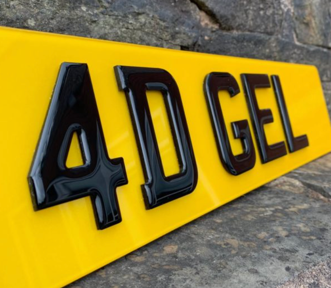 4D MATT NUMBER PLATE