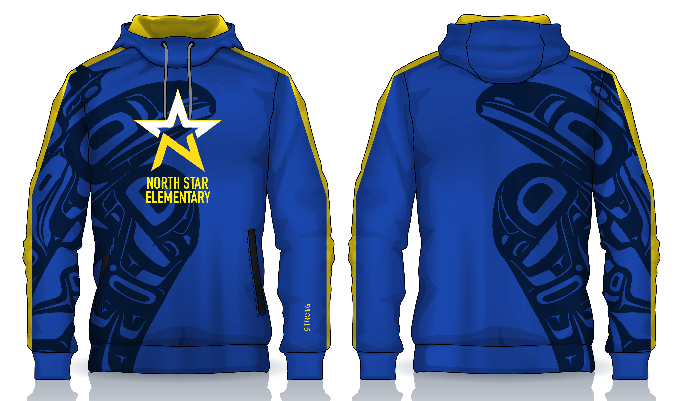 NSE - Raven Print Fleece Hoodie