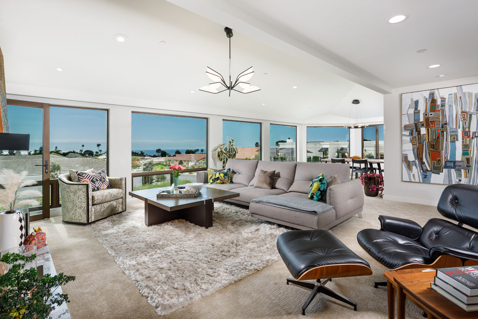 a living room with a couch and a coffee table