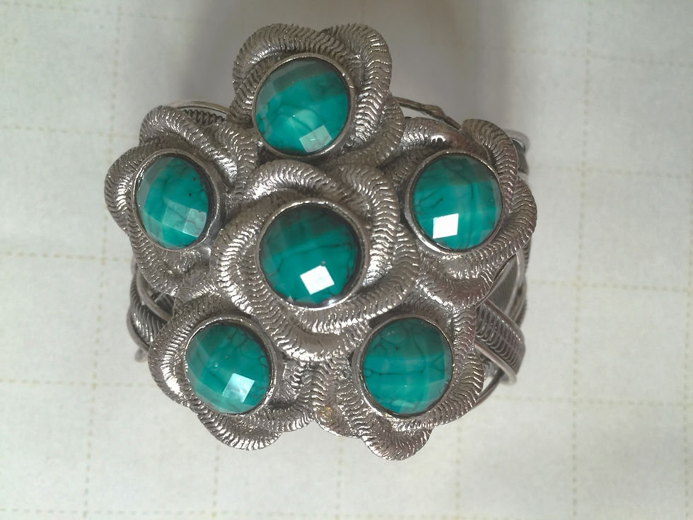 Thumbnail: Silver and turquoise  bracelet