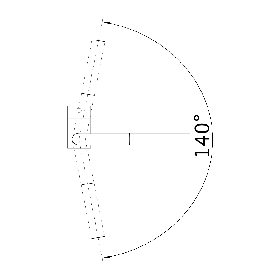 Miniatyrbilde: Kjøkkenbatteri Linus-S Blanco 512402 (krom) med uttrekkbar tut