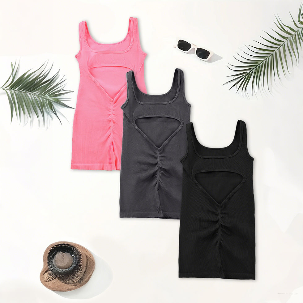 Miniatura: 🌸 Orquídea Jumpsuit — Macacão Yoga Costas Nuas Decote U
