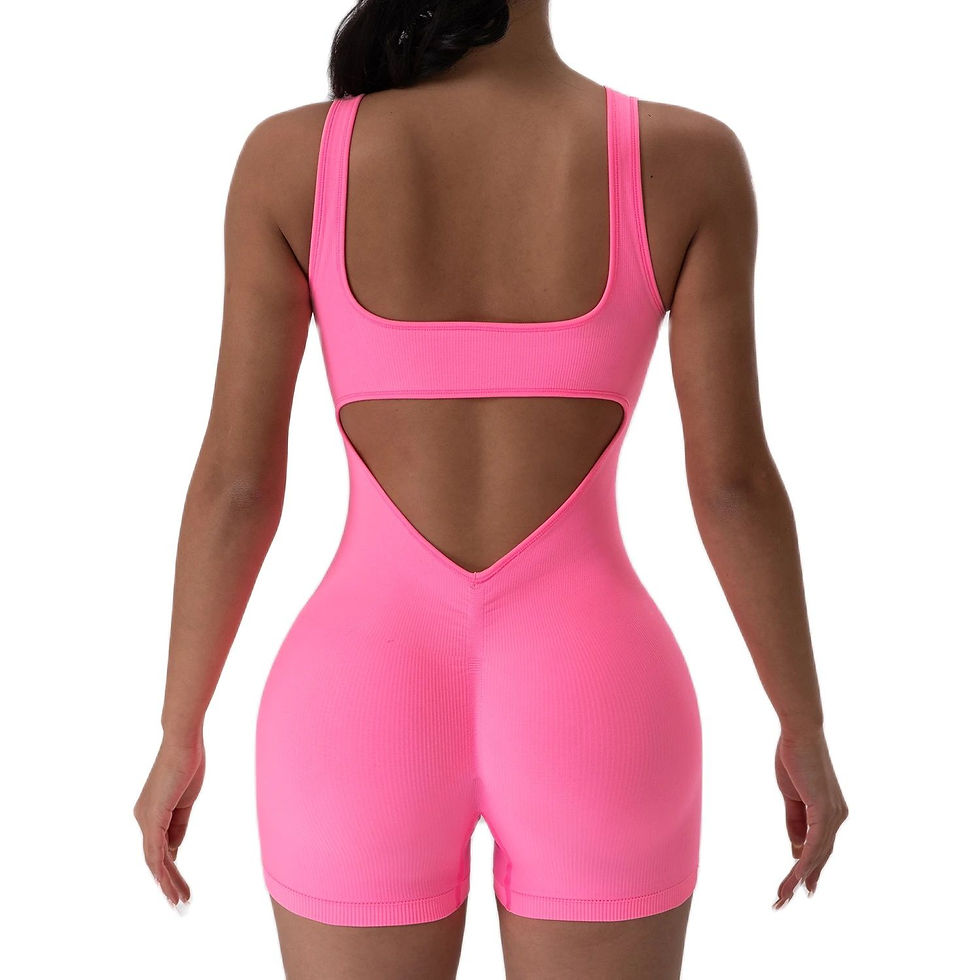 Miniatura: 🌸 Orquídea Jumpsuit — Macacão Yoga Costas Nuas Decote U