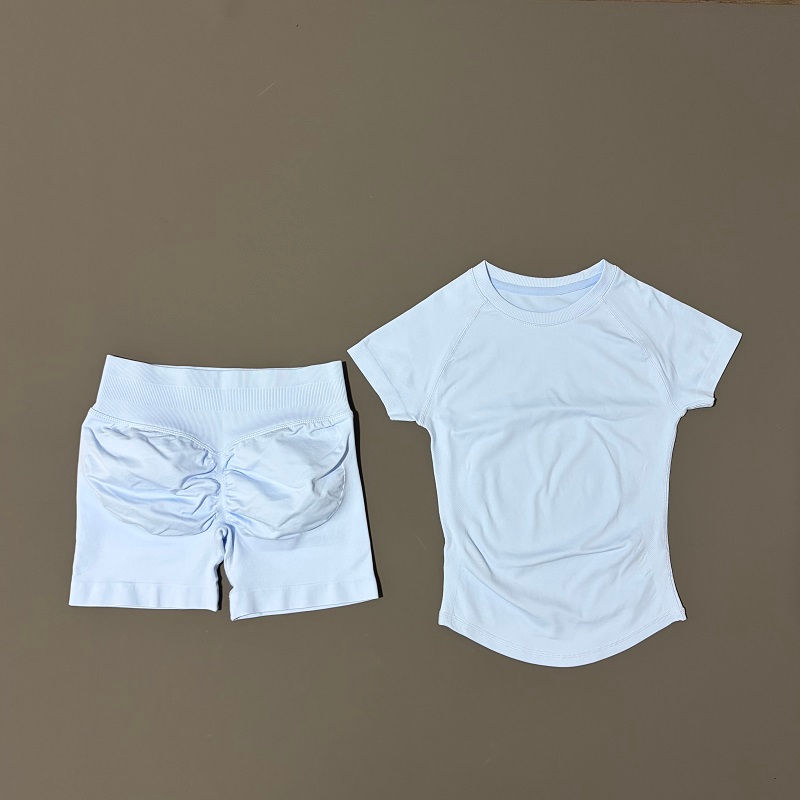 Miniatura: 🌸 Íris Conjunto — Top Manga Curta + Short Seamless