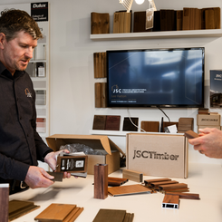 Lee from JSC giving a presentation on exterior cladding