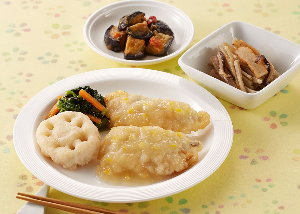 ヘルシー食堂 白身魚とれんこんの柚子おろしイメージ