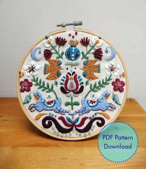 Blue Moon Bunnies PDF Pattern download