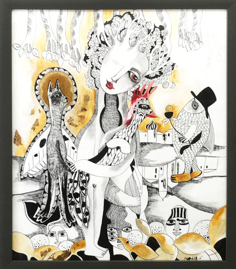 Oannes dessin - 40x50