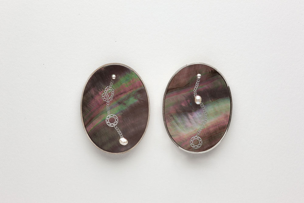 Large mother of Pearl Earrings