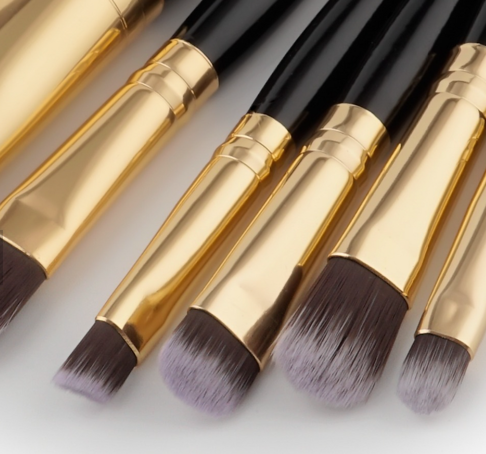 Thumbnail: 8pc black and gold brush set