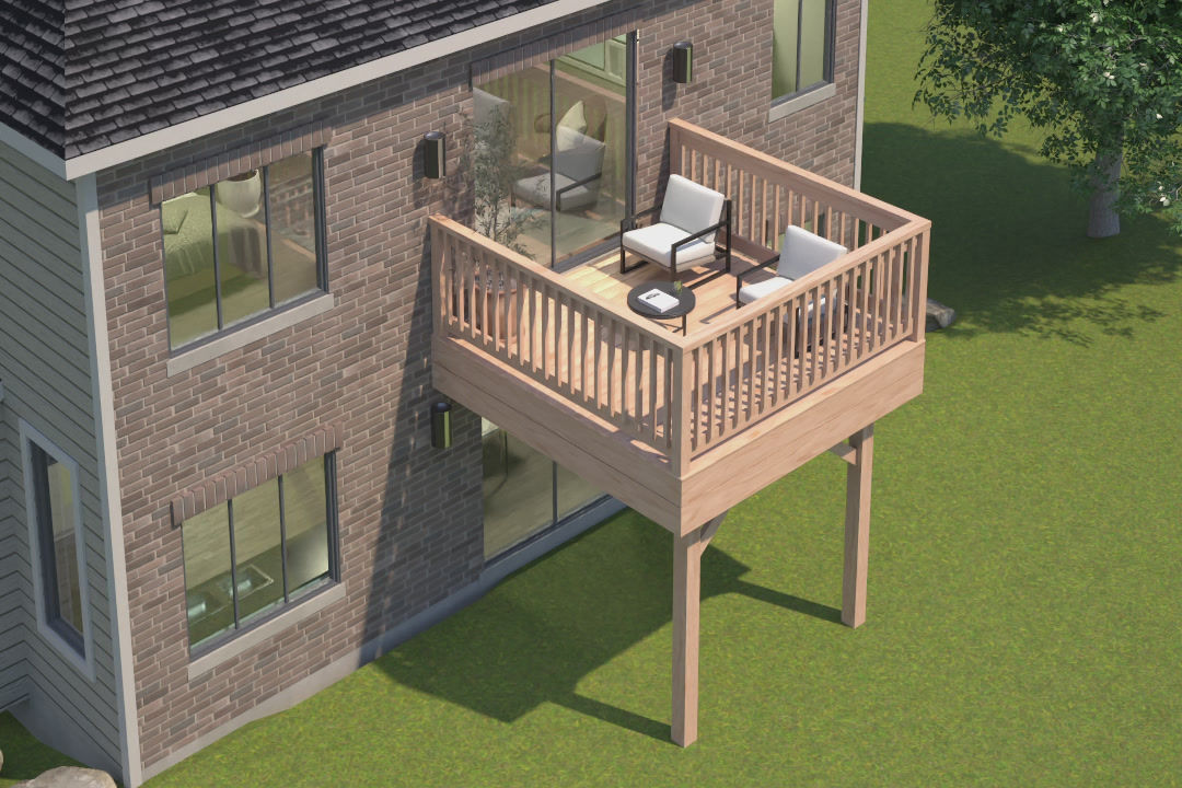 Raised Deck 10x10 Blueprint - Contractor Ready