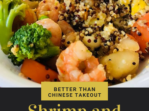 Shrimp and Fried Quinoa