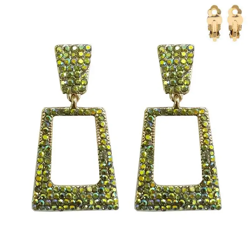 Lime Luxe Geometric Drop Earrings