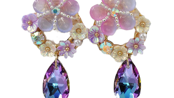 Aurora Crystal Drop Earrings