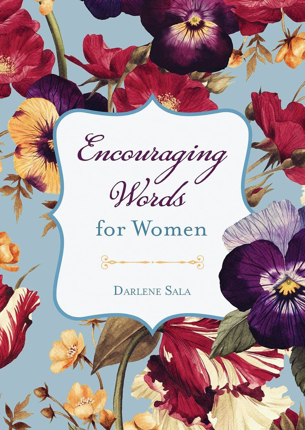 Encouraging Words for Women book cover: flowers, title, author