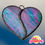 Thumbnail: Purple, teal stained glass heart