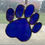 Thumbnail: Blue stained glass paw print