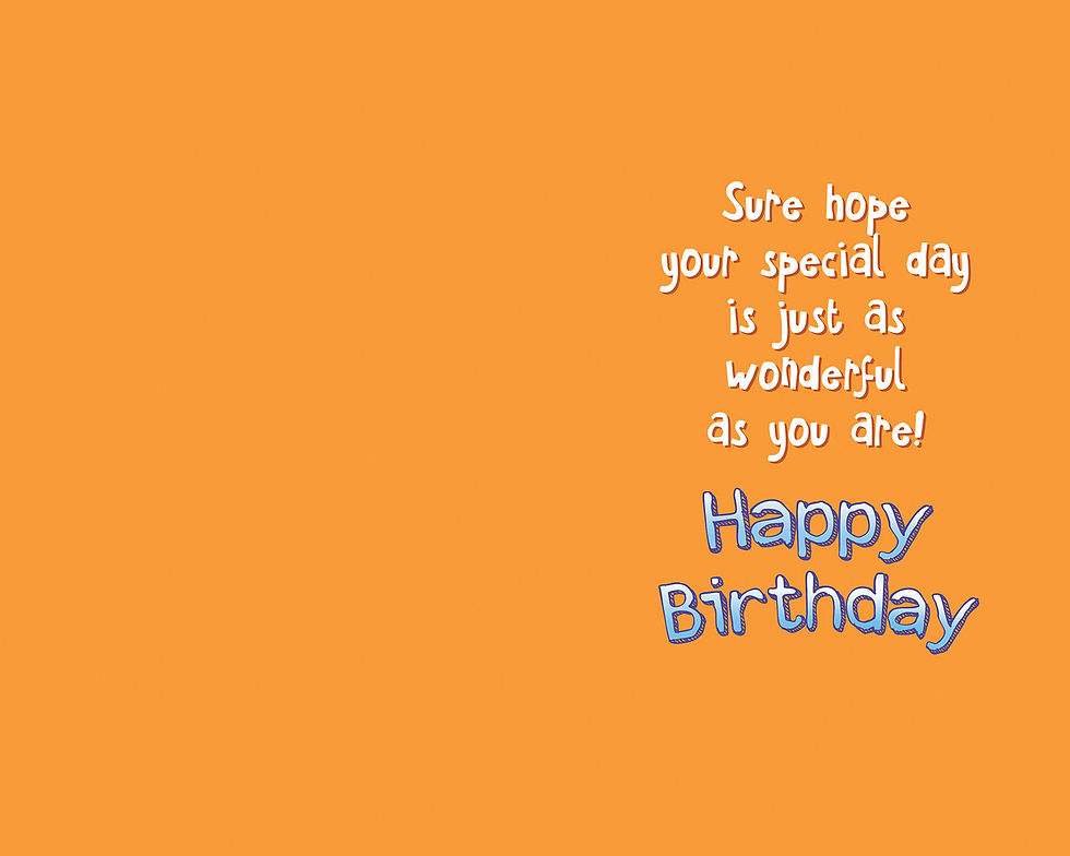 Happy Birthday card: We hope your special day is wonderful