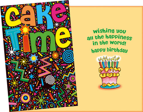 Birthday Greeting Card - Cake Time