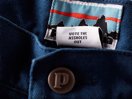 Yes, Those “Vote the Assholes Out” Patagonia Tags Are Real