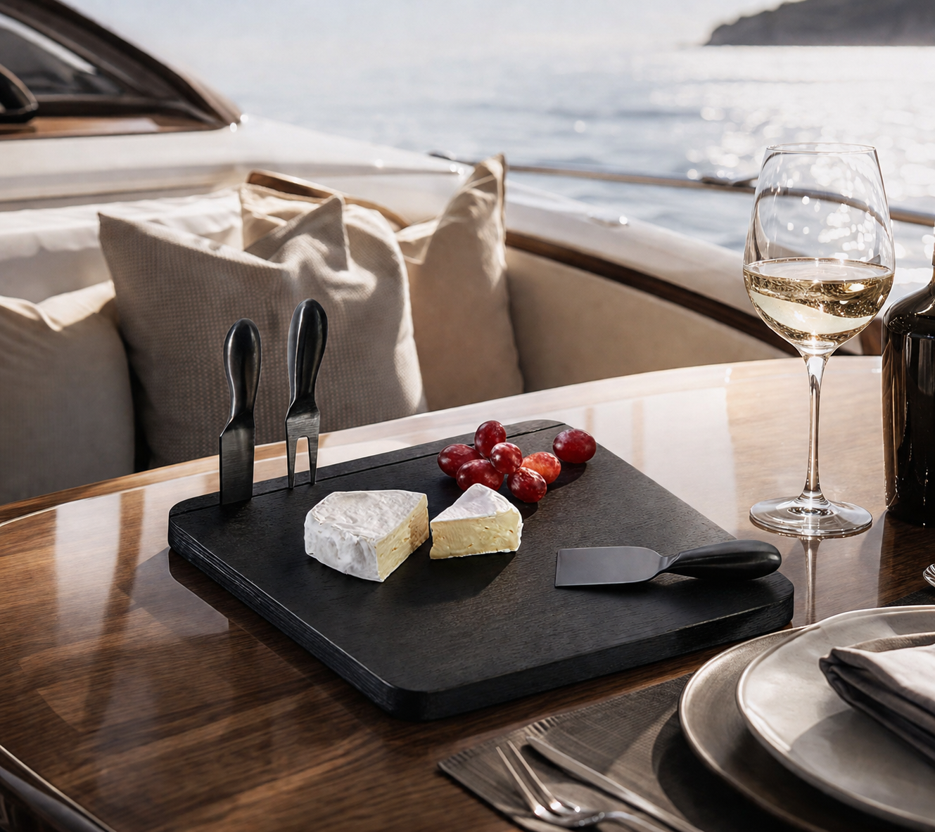 FROMAGE 3 Bıçaklı Peynir Servisi Ahşap